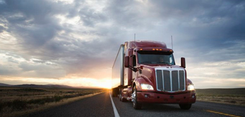 a truck navigating a highway